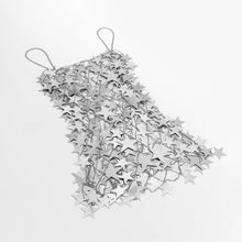 Carregar imagem no visualizador da galeria, VESTIDO ESTRELAS METALIZADO TRANSPARENTE