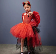 Carregar imagem no visualizador da galeria, FANTASIA INFANTIL DIABINHA LUXO COM ASAS