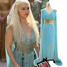 Carregar imagem no visualizador da galeria, FANTASIA DAENERYS VESTIDO AZUL DE QARTH - GAME OF THRONES COSPLAY