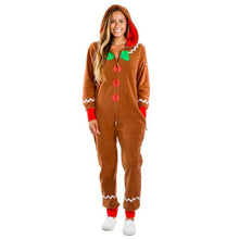 Carregar imagem no visualizador da galeria, FANTASIA NATAL BISCOITO DE GENGIBRE GINGERBREAD PIJAMA MACACÃO