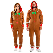 Carregar imagem no visualizador da galeria, FANTASIA NATAL BISCOITO DE GENGIBRE GINGERBREAD PIJAMA MACACÃO