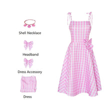 Carregar imagem no visualizador da galeria, FANTASIA BARBIE MOVIE 2023 - VESTIDO XADREZ LONGO