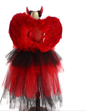 Carregar imagem no visualizador da galeria, FANTASIA INFANTIL DIABINHA LUXO COM ASAS