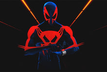 Carregar imagem no visualizador da galeria, FANTASIA HOMEM ARANHA 2099 MIGUEL O'HARA ATRAVÉS DO ARANHAVERSO COSPLAY