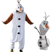 Carregar imagem no visualizador da galeria, FANTASIA ADULTO OLAF FROZEN - BONECO DE NEVE KIGURUMI COSPLAY