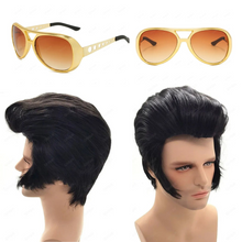 Carregar imagem no visualizador da galeria, KIT PERUCA + ÓCULOS ELVIS PRESLEY COSPLAY