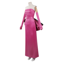 Carregar imagem no visualizador da galeria, Vestido Rosa Marilyn Monroe com Luvas e Laço