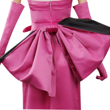 Carregar imagem no visualizador da galeria, Vestido Rosa Marilyn Monroe com Luvas e Laço