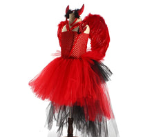Carregar imagem no visualizador da galeria, FANTASIA INFANTIL DIABINHA LUXO COM ASAS