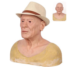 Carregar imagem no visualizador da galeria, MÁSCARA HOMEM IDOSO REALISTA 100% SILICONE COSPLAY
