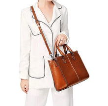 Carregar imagem no visualizador da galeria, BOLSA FEMININA EM COURO LEGÍTIMO ALÇA OMBRO E ANTEBRAÇO