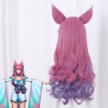 Carregar imagem no visualizador da galeria, PERUCA LOL AHRI SPIRIT BLOSSOM ROSA ORELHAS