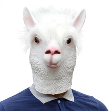 Carregar imagem no visualizador da galeria, MÁSCARA ALPACA LHAMA LÁTEX COM PELOS COSPLAY