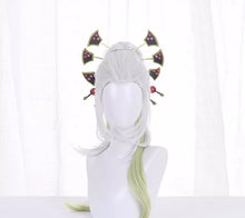 Carregar imagem no visualizador da galeria, PERUCA DAKI BRANCA E VERDE - KIMETSU NO YAIBA