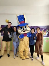 Carregar imagem no visualizador da galeria, FANTASIA MASCOTE COELHO DA PÁSCOA COM CARTOLA