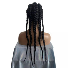 Carregar imagem no visualizador da galeria, PERUCA TRANÇA EMBUTIDA LONGA PRETA 100cm