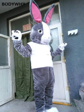 Carregar imagem no visualizador da galeria, FANTASIA MASCOTE COELHO DA PÁSCOA CINZA