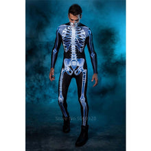 Carregar imagem no visualizador da galeria, FANTASIA MACACÃO ESQUELETO CAVEIRA 3D COSPLAY