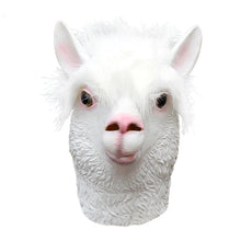 Carregar imagem no visualizador da galeria, MÁSCARA ALPACA LHAMA LÁTEX COM PELOS COSPLAY