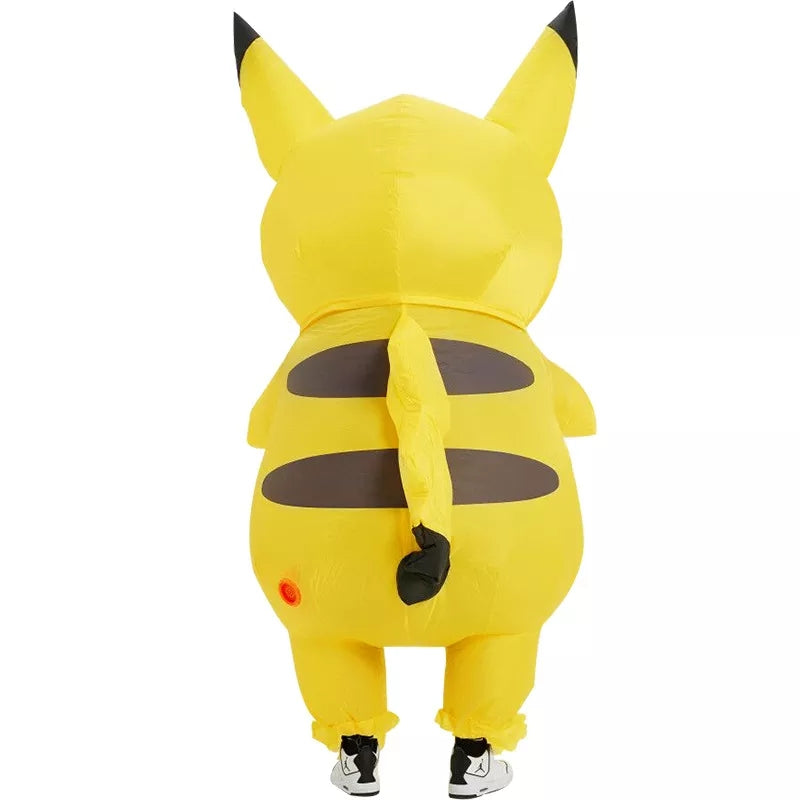 Fantasia inflável unissex mascote Pikachu cosplay Halloween aniversário  festa engraçada