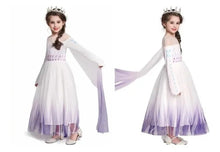 Carregar imagem no visualizador da galeria, FANTASIA ELSA INFANTIL FROZEN 2 VESTIDO BRANCO E AZUL