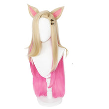 Carregar imagem no visualizador da galeria, PERUCA AHRI LOL KDA COM ORELHAS ONDULADA