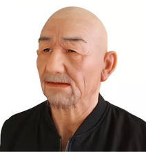 Carregar imagem no visualizador da galeria, MÁSCARA REALISTA HOMEM IDOSO RUGAS 100% EM SILICONE COSPLAY
