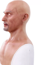 Carregar imagem no visualizador da galeria, MÁSCARA HOMEM IDOSO COM BARBA REALISTA 100% EM SILICONE