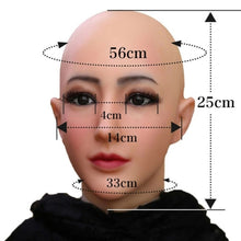Carregar imagem no visualizador da galeria, MÁSCARA REALISTA FEMININA 100% SILICONE