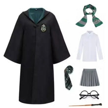 Carregar imagem no visualizador da galeria, FANTASIA UNIFORME SONSERINA FEMININO HARRY POTTER COSPLAY PROFISSIONAL