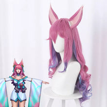Carregar imagem no visualizador da galeria, PERUCA LOL AHRI SPIRIT BLOSSOM ROSA ORELHAS