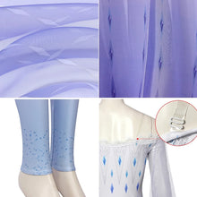Carregar imagem no visualizador da galeria, FANTASIA ELSA FROZEN 2 VESTIDO BRANCO E AZUL PROFISSIONAL