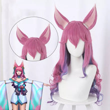 Carregar imagem no visualizador da galeria, PERUCA LOL AHRI SPIRIT BLOSSOM ROSA ORELHAS