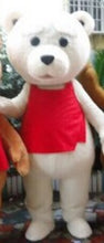 Carregar imagem no visualizador da galeria, FANTASIA MASCOTE ADULTO REALISTA URSO TEDDY BRANCO