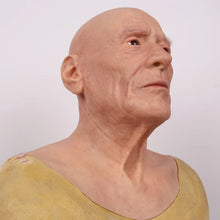 Carregar imagem no visualizador da galeria, MÁSCARA HOMEM IDOSO REALISTA 100% SILICONE COSPLAY