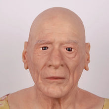 Carregar imagem no visualizador da galeria, MÁSCARA HOMEM IDOSO REALISTA 100% SILICONE COSPLAY