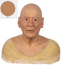 Carregar imagem no visualizador da galeria, MÁSCARA HOMEM IDOSO REALISTA 100% SILICONE COSPLAY