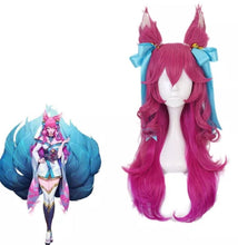 Carregar imagem no visualizador da galeria, KIT FANTASIA AHRI SPIRIT BLOSSOM + PERUCA + NOVE CAUDAS - LEAGUE OF LEGENDS COSPLAY