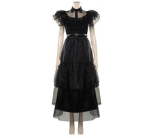 Carregar imagem no visualizador da galeria, FANTASIA WANDINHA VESTIDO DANÇA - WEDNESDAY ADDAMS