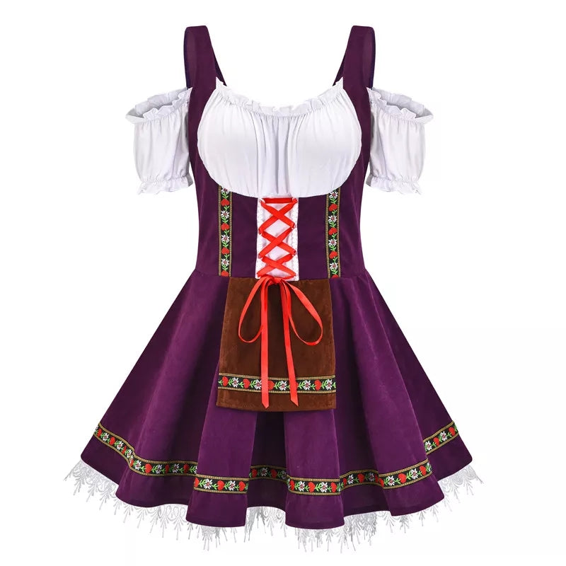 TRAJE ALEMÃO - VESTIDO OKTOBERFEST LILÁS