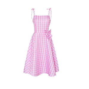 FANTASIA BARBIE MOVIE 2023 - VESTIDO XADREZ LONGO