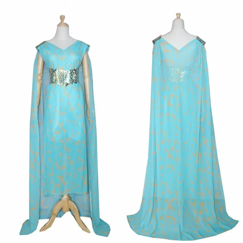 FANTASIA DAENERYS VESTIDO AZUL DE QARTH - GAME OF THRONES COSPLAY H2L COSPLAY FANTASIA DAENERYS VESTIDO AZUL DE QARTH - GAME OF THRONES COSPLAY H2L COSPLAY