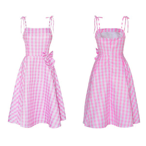 FANTASIA BARBIE MOVIE 2023 - VESTIDO XADREZ LONGO