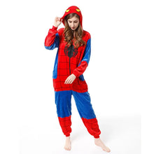 Carregar imagem no visualizador da galeria, PIJAMA MACACÃO HOMEM ARANHA KIGURUMI - INFANTIL E ADULTO
