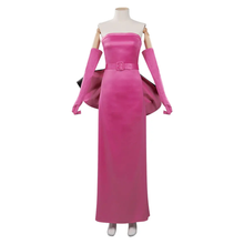 Carregar imagem no visualizador da galeria, Vestido Rosa Marilyn Monroe com Luvas e Laço
