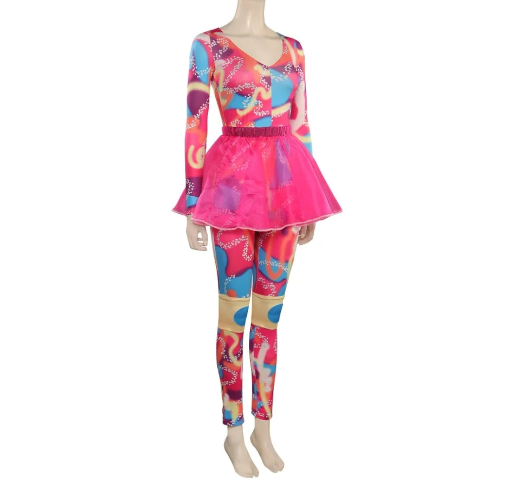 FANTASIA BARBIE MOVIE 2023 MACACÃO NEON COM SAIA