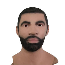 Carregar imagem no visualizador da galeria, MÁSCARA HOMEM REALISTA BARBA COSPLAY LÁTEX
