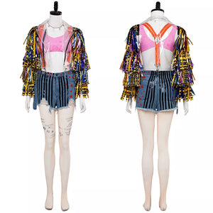 FANTASIA HARLEY QUINN ARLEQUINA - AVES DE RAPINA COSPLAY JAQUETA COM FITAS