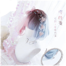 Carregar imagem no visualizador da galeria, PERUCA LOLITA ROSA AZUL TRANÇAS
