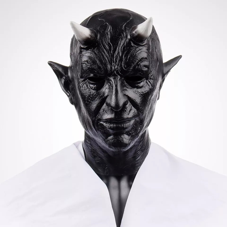 MÁSCARA LÚCIFER DIABO PRETA